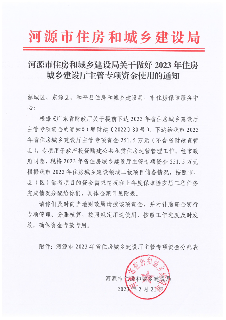 正 文  河源市住房和城乡建设局关于做好2023年住房城乡建设厅主管专项资金使用的通知（市直、源城、东源、和平）_1.png